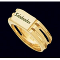 Corporate Signet 10K Gold Ladies' Ring W/ 3 Band Back